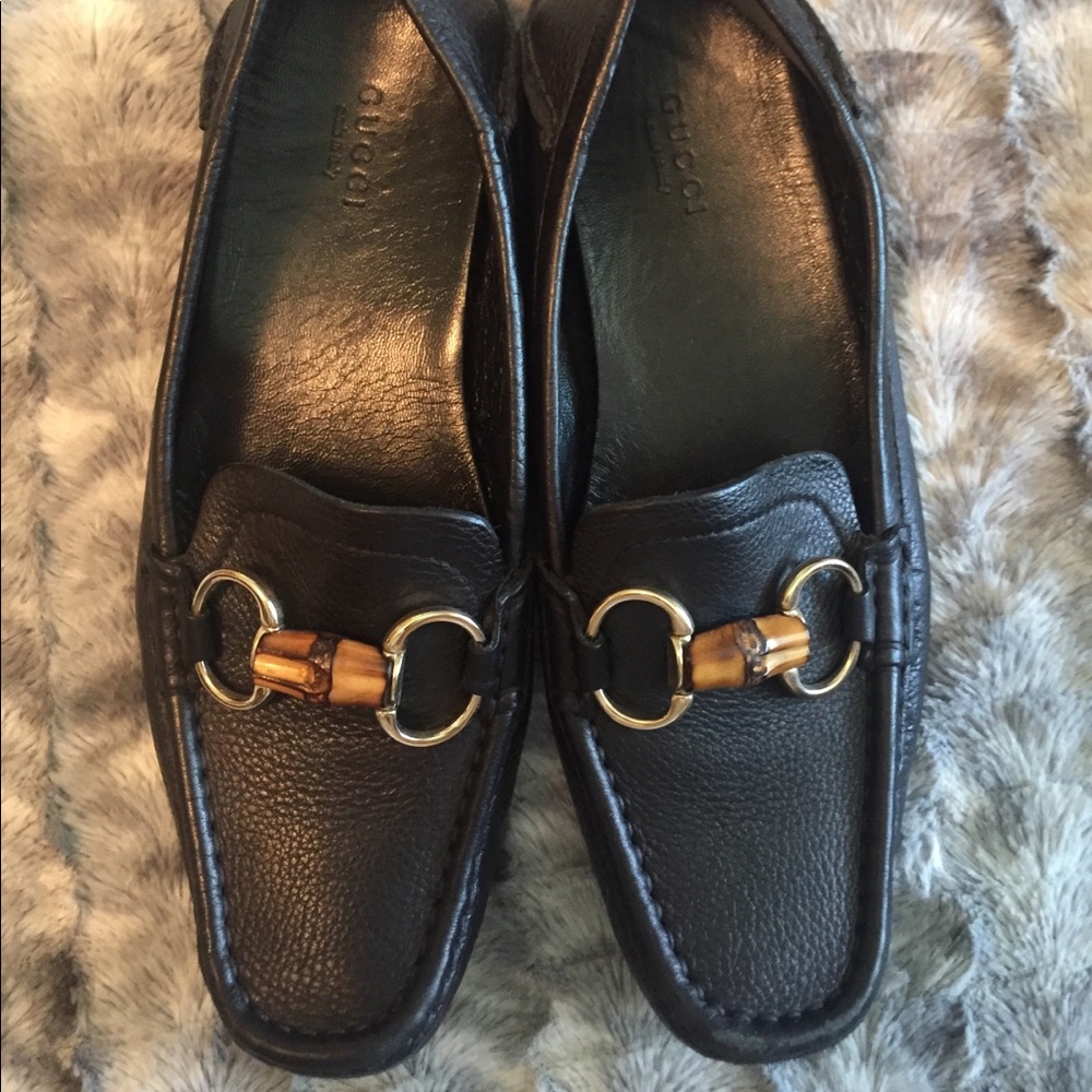 Gucci Driving Moccasins w Bamboo Bit - DARK NAVY